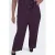 ONLY CARMAKOMA regular waist casual broek donkerrood gehaakt