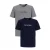 Calvin Klein T-shirt – set van 2 donkerblauw/grijs melange