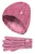 Heat Holders Kabelgebreide warme mutshandschoenenset voor meisjes – CS4P14