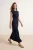 TRENDYOLMİLLA Dames Donkerblauw Effen Maxi Mouwloos Casual Recht Jurken