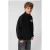 Shoeby sweater met backprint – zwart/wit/blauw