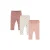 Dirkje skinny leggings met ruches – roze (set van 3)