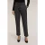 Motivi Cuffed Trousers In Yarn-dyed Fabric Grey