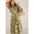 White Stuff Tiff Linen Blend Shirt Dress Green Print