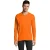 SOLS Heren Imperial Katoenen T-shirt met lange mouwen (Oranje)