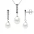 Finery Montaigne ketting en oorbellen Dangle Kralen Zoet Water White 925