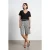 Katoen Tencel V-hals Korte Mouwen Blouse