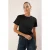 TRENDYOLMİLLA Dames Zwart Effen Lang Regular fit T-shirts
