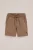 WE Fashion – Jongens regular fit sweatshort met embroidery – Regular fit – Bruin – Katoen –