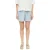 s.Oliver high waist regular fit casual gestreepte short – lichtblauw