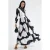 Maxi-jurk met strikdetail en halve turtleneck