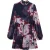 Ted Baker Aracely Bedrukte Jurk Met Lange Mouwen In Marineblauw Met Strik Bij De Hals
