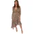 AX Paris Dames/Dames V Hals Midi Jurk met Lange Mouwen (Bruin)