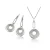 Orphelia Dames 925 Sterling Zilveren Set: Ketting-Hanger + Oorbellen – Zilver SET-5961