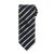 Premier Heren Sport Stripe Pattern Formele Work Tie (Zwart / Zilver)
