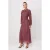 Trendyol Modest Dames Bordeaux Bloemen Maxi Lang Casual Skater Modest Jurken