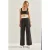 Gestreepte Wijde Pantalon met Strik