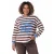 Colourful Rebel Curve Plus Size gestreepte top – bruin/wit/blauw