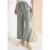 7/8 Wide Legs broek van linnenmix met luipaardprint