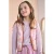 NONO rechtvallend gebloemd teddy gilet – roze