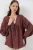 Gestructureerde Seersucker V-hals Blouse met Strikje
