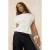 TRENDYOLMİLLA Dames Ecru Effen Kort Regular fit Blouses