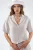 Gestructureerde Cropped Shirt met Knopsluiting