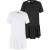 Urban Classics Meisjes Valance T-shirt Jurk (Set van 2) (Wit/zwart)