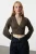 TRENDYOLMİLLA Dames Bruin Effen Driekwart mouw Getailleerd Blouses