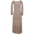 Altuzarra off-shoulder geplooide gebreide jurk in beige viscose