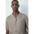 Mango Man linnen regular fit overhemd – middenbruin
