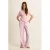 Expresso regular waist flared broek met linnen lichtroze