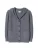 GOBI Cashmere Gebreid vest ‘Wide-Shoulder Hooded Cashmere Cardigan’  lichtgrijs