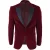 Heren bordeaux fluwelen diner smoking colbert blazer
