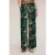 Motivi Decò Patterned Palazzo Trousers With Pleats Green