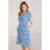 Mountain Warehouse Dames Santorini Patroon Jersey Wikkel Midi Jurk (Felblauw)