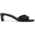 Steve Madden Hints Mules Black Crinkle Leather