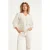 Smashed Lemon Crème blouse met fijne bloemenprint en v-hals |