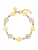 PURELEI Armband ‘Flowering’  goud / groen / lila