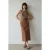 TRENDYOLMİLLA Dames Bruin Effen Midi Kokerrok- rok Rokken