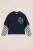 WE Fashion – Meisjes T-shirt met patch en embroidery – Regular fit – Donkerblauw – Katoen –