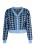 ROCKEASY Gebreid vest  azuur / zwart