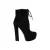 Zwarte Suède Veterschoenen Corset Booties – ’20s