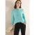 Cecil Dames Cosy gemêleerd shirt met lange mouwen in Blauw