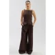 HARPER & YVE wide leg regular waist broek bruin