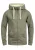 BLEND Sweatvest ‘Speedy’  bruin / groen