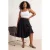 Trendyol Curve Dames Zwart Effen Midi Grote maten Rokken