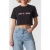 The Kooples Short-sleeved T-shirt W Print And Flock On The Front Black