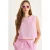 Linnenmix Korte Mouw Crew Neck Blouse