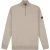 Malelions Men Knitted Quarter Zip | Taupe